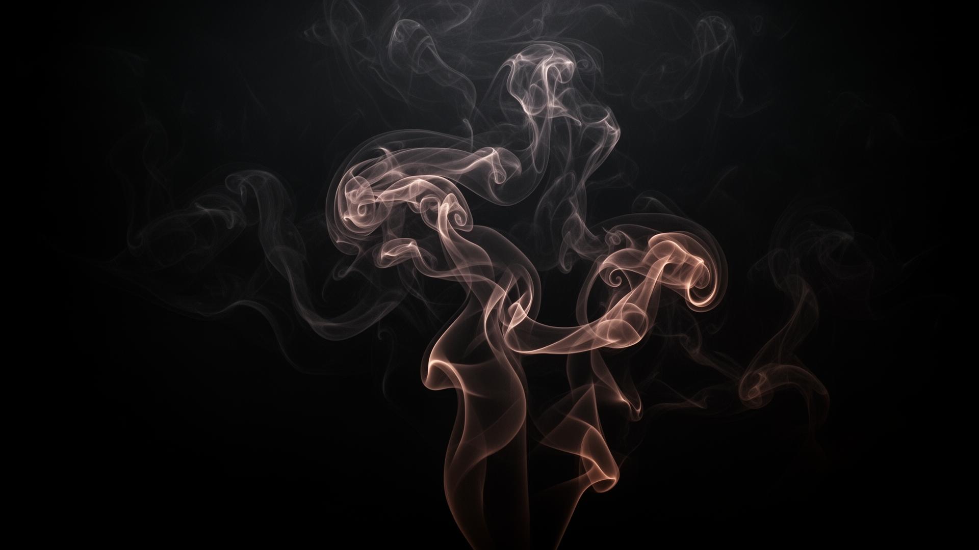 Refined smoke forms against a dark background